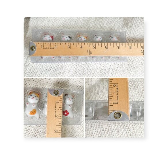 Japanese chopstick holders, ceramic cats, A set of 5,  never been used - Picture 8 of 8